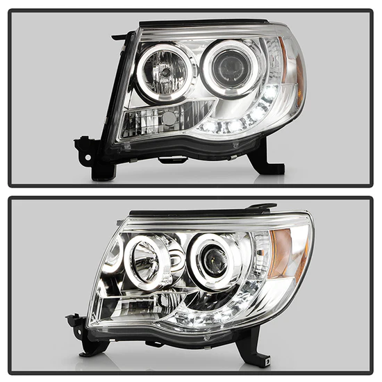 Fits ( Spyder Signature ) Toyota Tacoma 05-11 Projector Headlights - LED Halo - LED ( Replaceable LEDs ) - Chrome - High H1 (Included) - Low H1 (Included) - Image 8