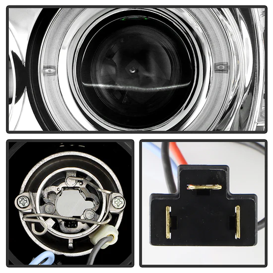 Fits ( Spyder Signature ) Toyota Tacoma 05-11 Projector Headlights - LED Halo - LED ( Replaceable LEDs ) - Chrome - High H1 (Included) - Low H1 (Included) - Image 6