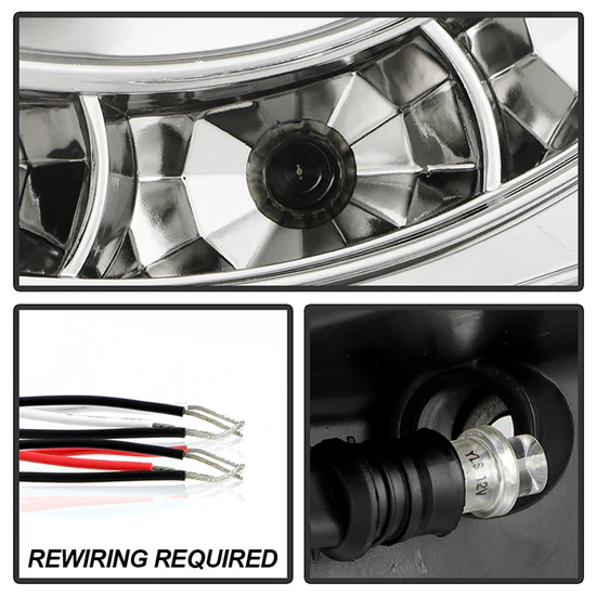 Fits ( Spyder Signature ) Toyota Tacoma 05-11 Projector Headlights - LED Halo - LED ( Replaceable LEDs ) - Chrome - High H1 (Included) - Low H1 (Included) - Image 4