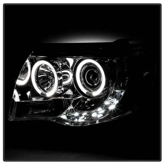 Fits ( Spyder Signature ) Toyota Tacoma 05-11 Projector Headlights - LED Halo - LED ( Replaceable LEDs ) - Chrome - High H1 (Included) - Low H1 (Included) - Image 3