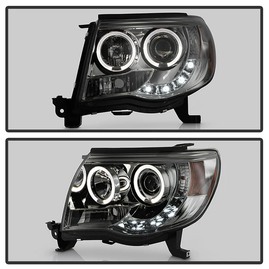 Fits ( Spyder Signature ) Toyota Tacoma 05-11 Projector Headlights - LED Halo - LED ( Replaceable LEDs ) - Smoke - High H1 (Included) - Low H1 (Included) - Image 7