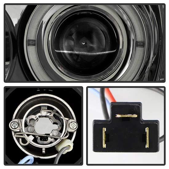 Fits ( Spyder Signature ) Toyota Tacoma 05-11 Projector Headlights - LED Halo - LED ( Replaceable LEDs ) - Smoke - High H1 (Included) - Low H1 (Included) - Image 5