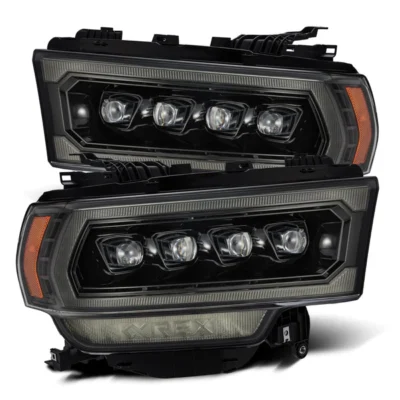 Fits 19-24 Ram 2500/3500/4500/5500 NOVA-Series LED Projector Headlights Alpha-Black