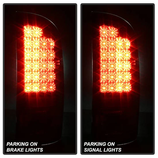 Fits Dodge Ram 02-06 1500 / Ram 2500/3500 03-06 LED Style Tail Lights - Smoke - Image 2