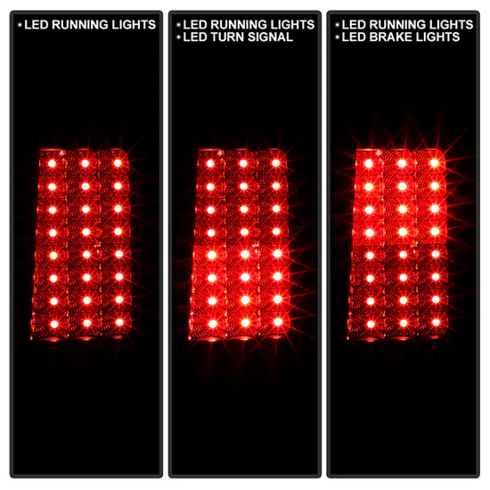 Fits Jeep Grand Cherokee 05-06 LED Tail Lights - Black - Image 7