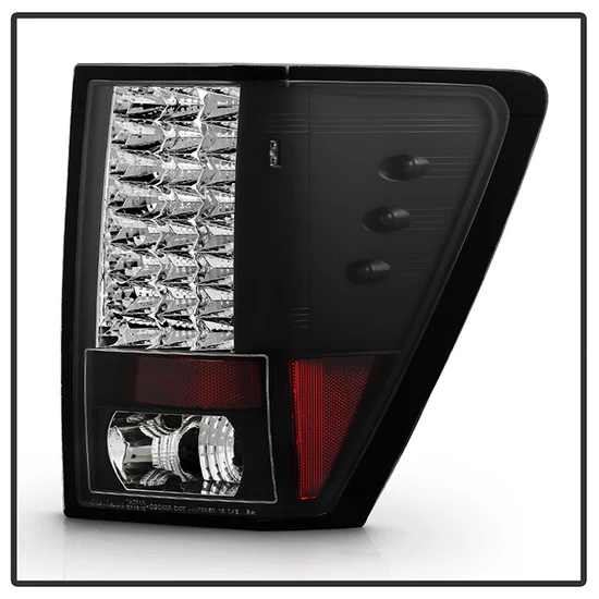 Fits Jeep Grand Cherokee 05-06 LED Tail Lights - Black - Image 2