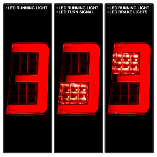 Fits Jeep Grand Cherokee 05-06 Version 2 Light Bar LED Tail Lights - Chrome - Image 5
