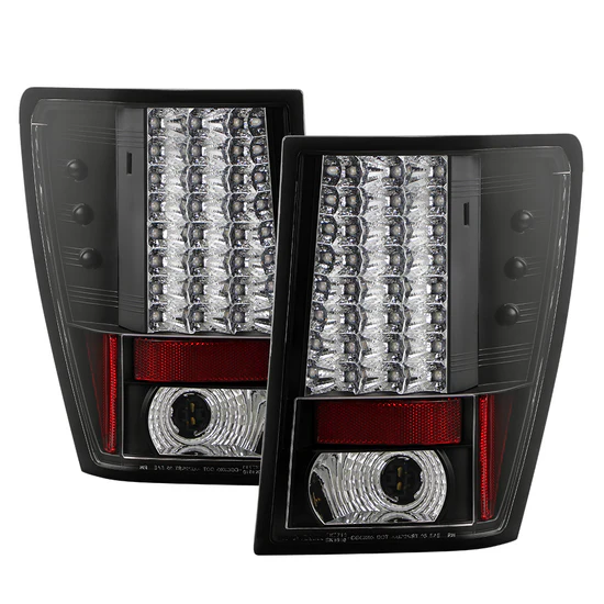 Fits Jeep Grand Cherokee 07-10 LED Tail Lights - Black