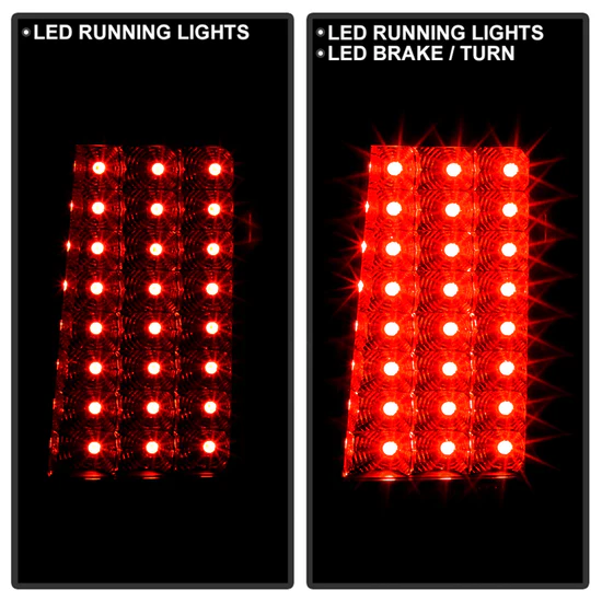 Fits Jeep Grand Cherokee 07-10 LED Tail Lights - Black - Image 7