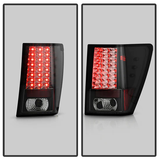 Fits Jeep Grand Cherokee 07-10 LED Tail Lights - Black - Image 4
