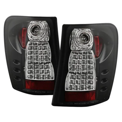 Fits Jeep Grand Cherokee 99-04 ( LED Indicator ) LED Tail Lights - Black