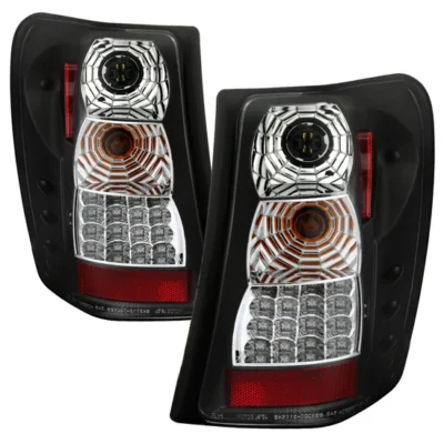 Fits Jeep Grand Cherokee 99-04 LED Tail Lights Version 2 - Black