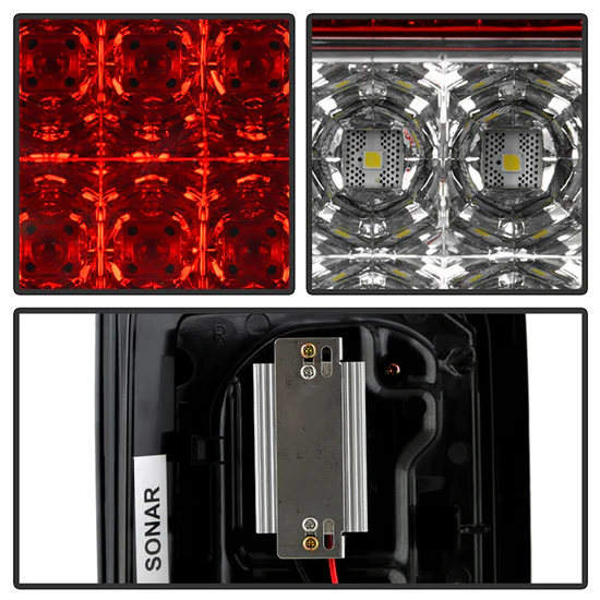 Fits Jeep Wrangler (JK JKU) 07-18 LED Tail Lights - Red Clear - Image 3