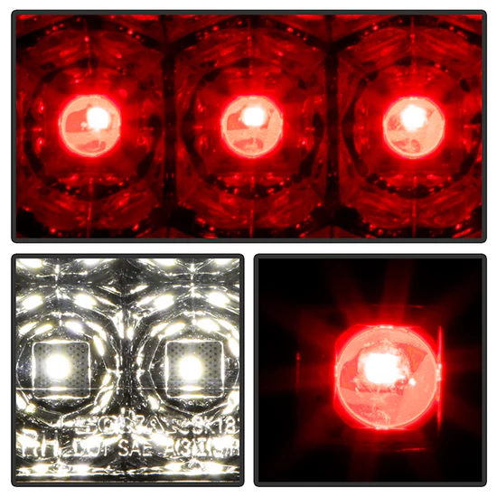 Fits Jeep Wrangler (JK JKU) 07-18 LED Tail Lights - Red Clear - Image 7