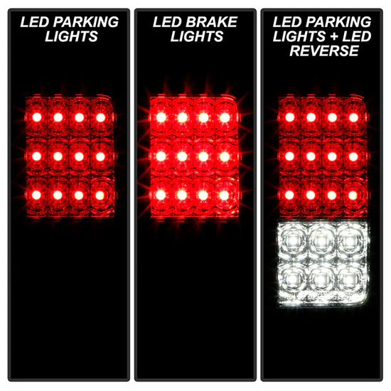 Fits Jeep Wrangler (JK JKU) 07-18 LED Tail Lights - Red Clear - Image 8
