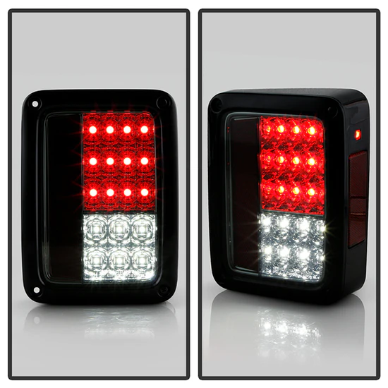 Fits Jeep Wrangler (JK JKU) 07-18 LED Tail Lights - Smoke - Image 5
