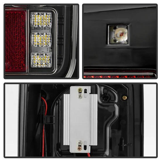 Fits Jeep Wrangler (JK JKU) 07-18 Version 2 Light Bar Sequential Turn Signal LED Tail Lights - Black - Image 4
