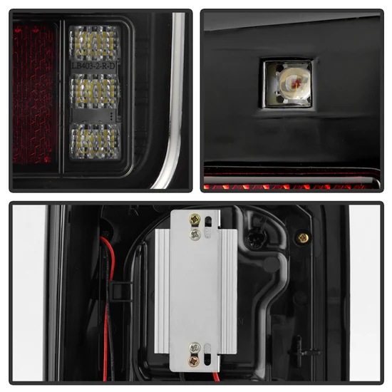 Fits Jeep Wrangler (JK JKU) 07-18 Version 2 Light Bar Sequential Turn Signal LED Tail Lights - Black Smoke - Image 6
