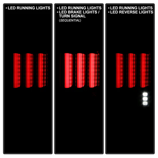 Fits Jeep Wrangler (JK JKU) 07-18 Version 2 Light Bar Sequential Turn Signal LED Tail Lights - Black Smoke - Image 2