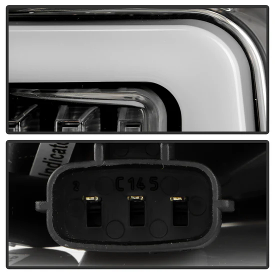 Fits ( Spyder Apex ) Nissan Frontier 2005-2021 LED Tail Lights - LED Clear Light Bar Parking Lights - Greeting Light - Brake Lights: LED - Parking Lights: LED - Turn Signal Lights - LED - Reverse Lights: LED - Black - Image 3