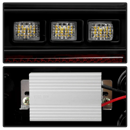 Fits ( Spyder Apex ) Nissan Frontier 2005-2021 LED Tail Lights - LED Clear Light Bar Parking Lights - Greeting Light - Brake Lights: LED - Parking Lights: LED - Turn Signal Lights - LED - Reverse Lights: LED - Black - Image 6