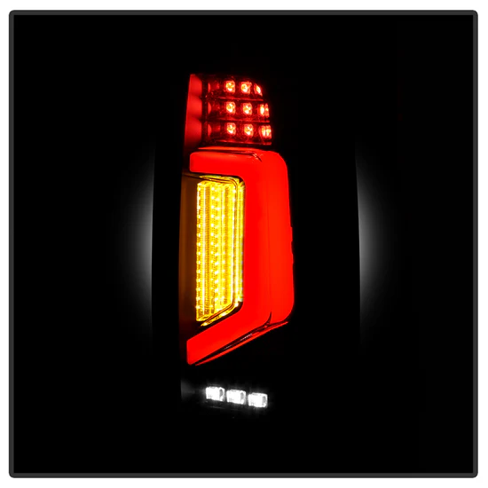 Fits ( Spyder Apex ) Nissan Frontier 2005-2021 LED Tail Lights - LED Clear Light Bar Parking Lights - Greeting Light - Brake Lights: LED - Parking Lights: LED - Turn Signal Lights - LED - Reverse Lights: LED - Black - Image 7