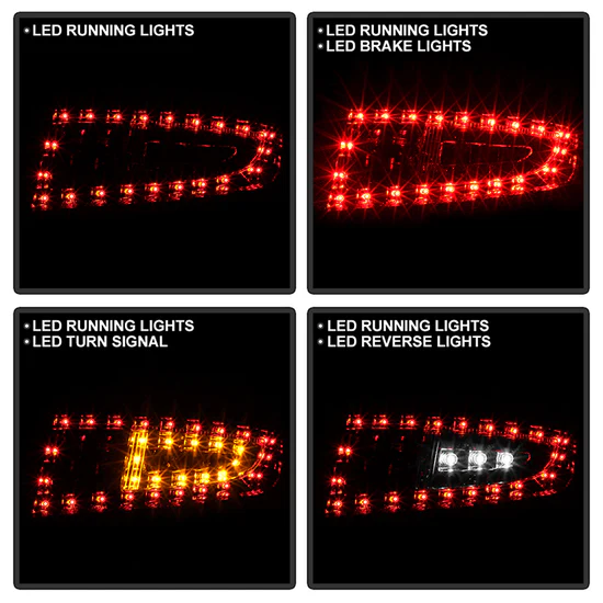 Fits Porsche 997 05-08 LED Tail Lights - Red Clear - Image 8