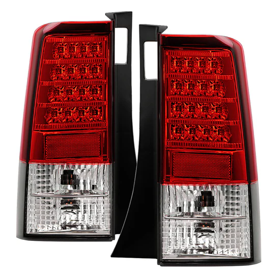 Fits Scion XB 03-07 Version 2 LED Tail Lights - Red Clear