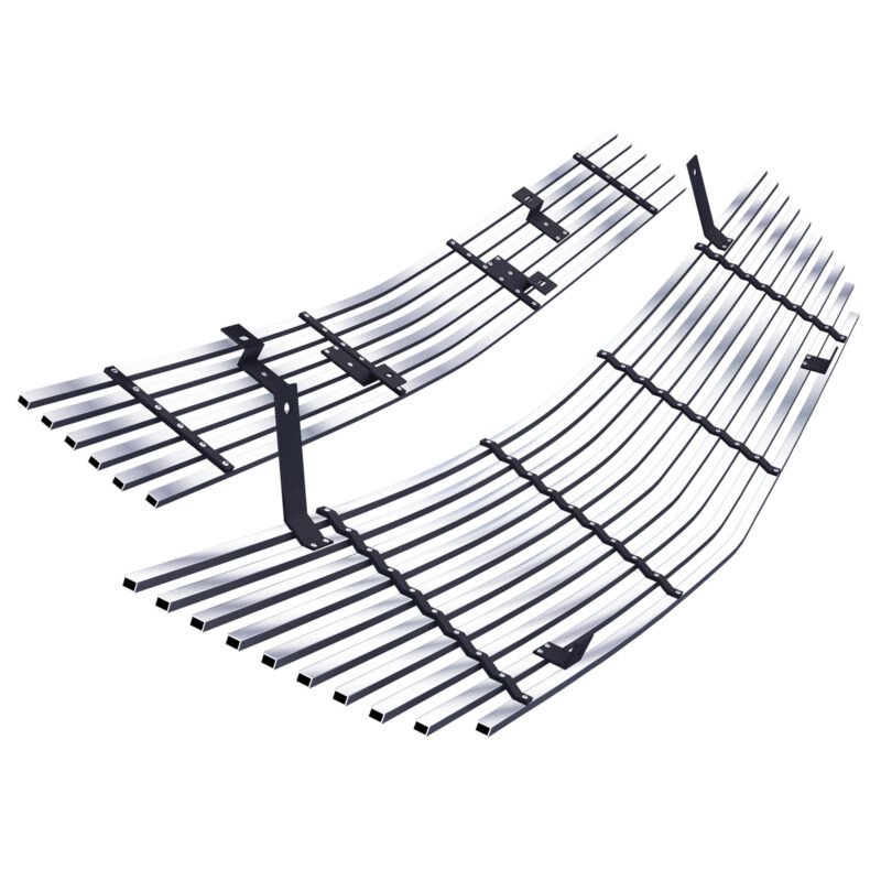 Fits 2007-2009 Saturn Aura Main Upper + Lower Bumper Stainless Steel Billet Grille - Image 2