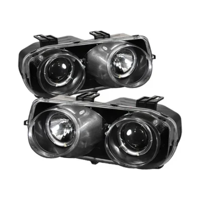 Fits ( Spyder Signature ) Acura Integra 94-97 Projector Headlights - LED Halo -Black - High H1 (Included) - Low 9006 (Included)