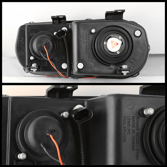 Fits ( Spyder Signature ) Acura Integra 94-97 Projector Headlights - LED Halo -Black - High H1 (Included) - Low 9006 (Included) - Image 2