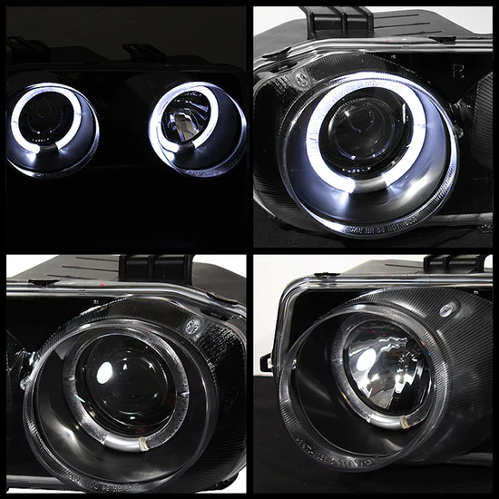 Fits ( Spyder Signature ) Acura Integra 94-97 Projector Headlights - LED Halo -Black - High H1 (Included) - Low 9006 (Included) - Image 3