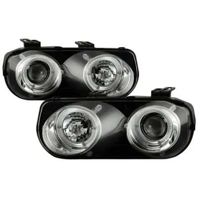 Fits ( Spyder Signature ) Acura Integra 94-97 Projector Headlights - LED Halo -Chrome - High H1 (Included) - Low 9006 (Included)