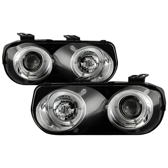 Fits ( Spyder Signature ) Acura Integra 94-97 Projector Headlights - LED Halo -Chrome - High H1 (Included) - Low 9006 (Included)