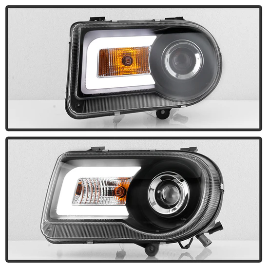 Fits ( Spyder Signature ) Chrysler 300C 05-10 Projector Headlights - LED DRL - Black - High/Low H7 (Included) - Image 4