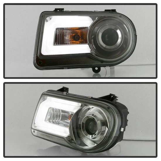 Fits ( Spyder Signature ) Chrysler 300C 05-10 Projector Headlights - LED DRL - Smoke - High/Low H7 (Included) - Image 2