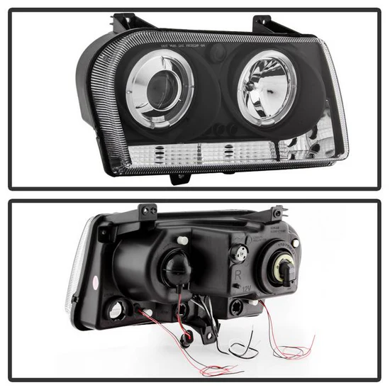 Fits ( Spyder Signature ) Chrysler 300 05-08 Projector Headlights - LED Halo - LED ( Replaceable LEDs ) - Black - High H1 (Included) - Low 9006 (Not Included) - Image 6