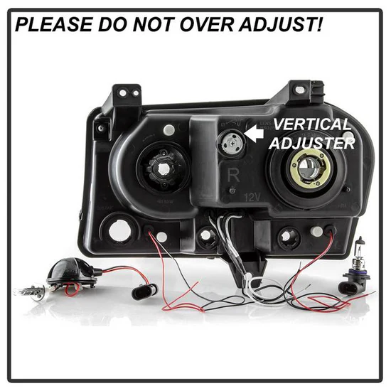 Fits ( Spyder Signature ) Chrysler 300 05-08 Projector Headlights - LED Halo - LED ( Replaceable LEDs ) - Black - High H1 (Included) - Low 9006 (Not Included) - Image 5