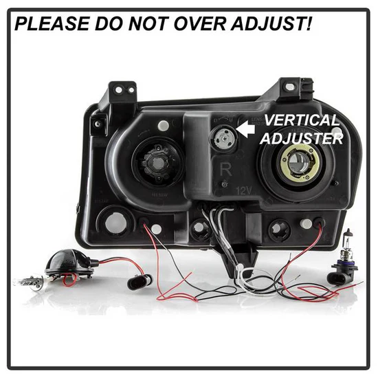 Fits ( Spyder Signature ) Chrysler 300 05-08 Projector Headlights - LED Halo - LED ( Replaceable LEDs ) - Smoke - High H1 (Included) - Low 9006 (Not Included) - Image 5