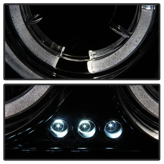 Fits ( Spyder Signature ) Chrysler 300 05-08 Projector Headlights - LED Halo - LED ( Replaceable LEDs ) - Smoke - High H1 (Included) - Low 9006 (Not Included) - Image 3