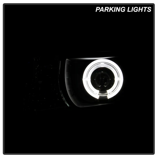 Fits ( Spyder Signature ) Chevy Camaro 10-13 Projector Headlights (for halogen models only) Dual Halo - LED Halo - Black - High/Low H7 (Included) - Image 2