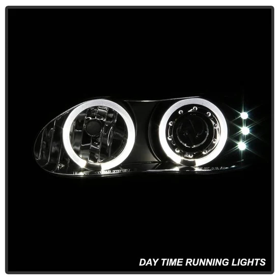 Fits ( Spyder Signature ) Chevy Camaro 98-02 Projector Headlights - LED Halo - LED ( Replaceable LEDs ) - Black - High 9005 (Not Included) - Low H1 (Included) - Image 2
