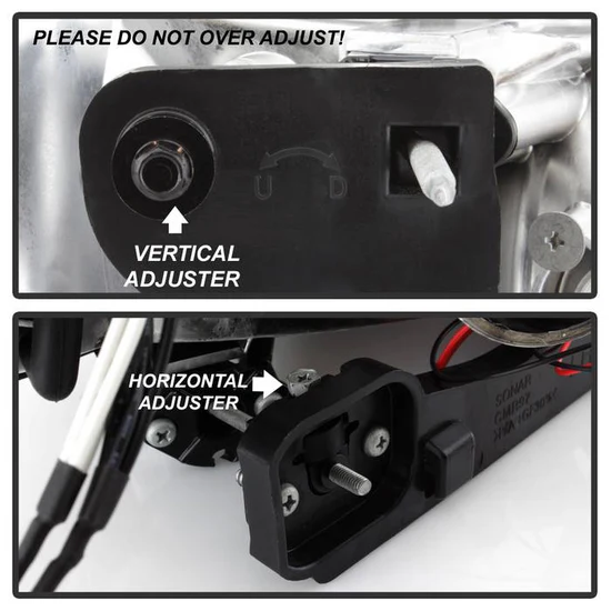 Fits ( Spyder Signature ) Chevy Camaro 98-02 Projector Headlights - LED Halo - LED ( Replaceable LEDs ) - Black - High 9005 (Not Included) - Low H1 (Included) - Image 5