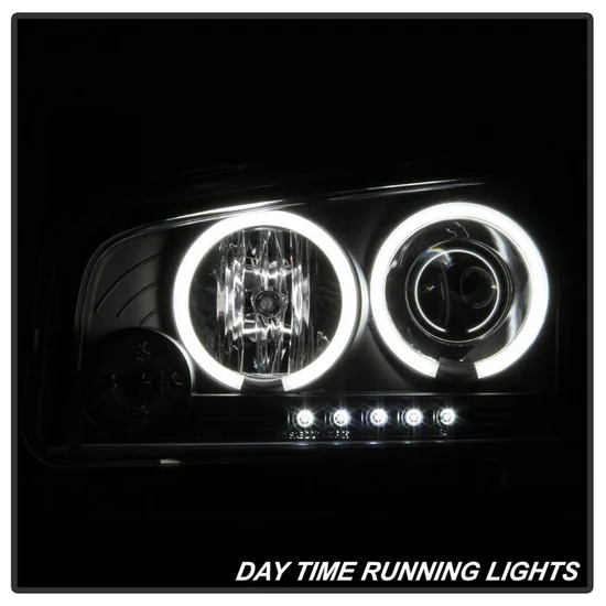 Fits ( Spyder Signature ) Dodge Charger 06-10 Projector Headlights - Halogen Model Only ( Not Compatiable With Xenon/HID Model ) - CCFL Halo - LED ( Replaceable LEDs ) - Black - High H1 (Included) - Low 9006 (Not Included) - Image 7