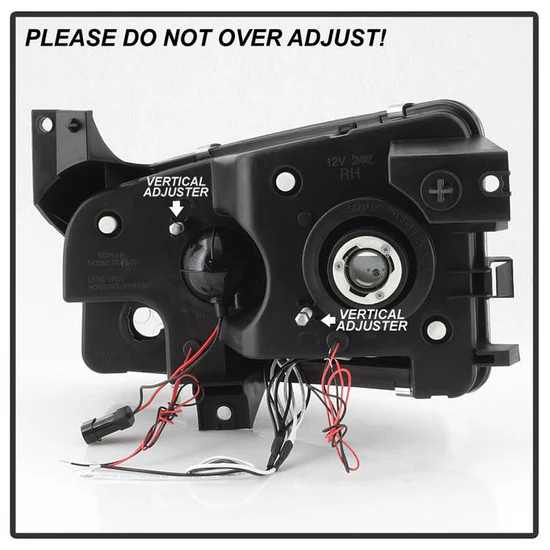 Fits ( Spyder Signature ) Dodge Charger 06-10 Projector Headlights - Halogen Model Only ( Not Compatiable With Xenon/HID Model ) - LED Halo - LED ( Replaceable LEDs ) - Black - High H1 (Included) - Low 9006 (Not Included) - Image 4
