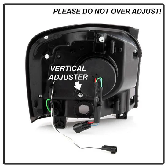 Fits ( Spyder Signature ) Dodge Durango 2004 - 2006 Projector Headlights - Low Beam-H7(Included) ; High Beam-H7(Included) ; Signal-3557(Included) - Black - Image 3