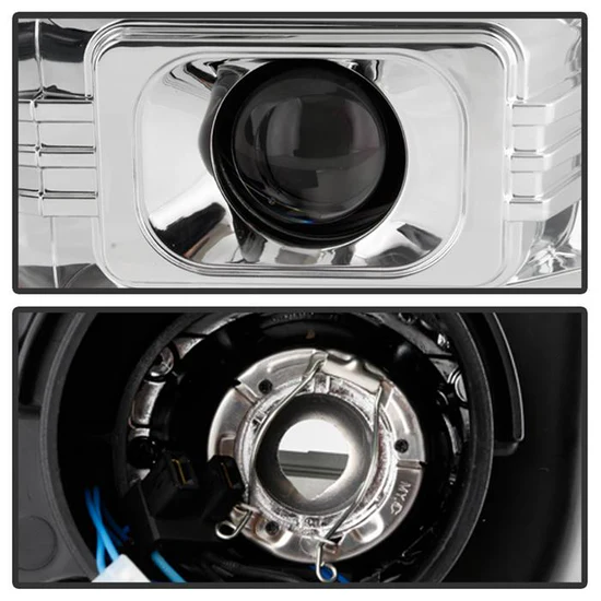 Fits ( Spyder Signature ) Dodge Durango 2004 - 2006 Projector Headlights - Low Beam-H7(Included) ; High Beam-H7(Included) ; Signal-3557(Included) - Chrome - Image 6