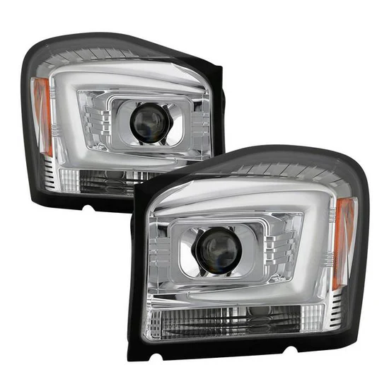 Fits ( Spyder Signature ) Dodge Durango 2004 - 2006 Projector Headlights - Low Beam-H7(Included) ; High Beam-H7(Included) ; Signal-3557(Included) - Chrome