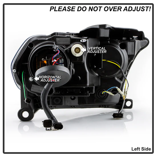 Fits ( Spyder Signature ) Dodge Durango 2011-2013 HID Model Only ( Not Compatible With Factory Halogen Model ) Projector Headlights - Sequential LED Turn Signal - LED White Light Bar Parking Light - Black - Image 5