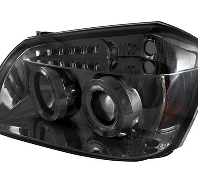 Fits ( Spyder Signature ) Dodge Magnum 05-07 Projector Headlights - LED Halo - LED ( Replaceable LEDs ) - Smoke - High H1 (Included) - Low 9006 (Not Included)